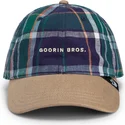 shapka-izvita-mnogocveten-snapbek-goorin-bros-curved-brim-hardly-working-papa-cap-madras-the-farm-navy-blue-and-brown-cap-the-fa