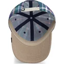 goorin-bros-curved-brim-hardly-working-papa-cap-madras-the-farm-marineblaue-und-braune-snapback-cap