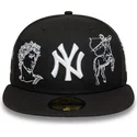 schwarze-enganliegende-59fifty-flatcap-mythical-der-new-york-yankees-mlb-von-new-era