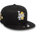 shapka-ploska-cherna-snapbek-9fifty-floral-na-los-angeles-dodgers-mlb-ot-new-era
