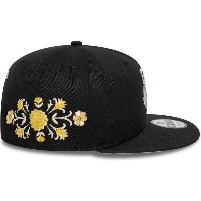 shapka-ploska-cherna-snapbek-9fifty-floral-na-los-angeles-dodgers-mlb-ot-new-era