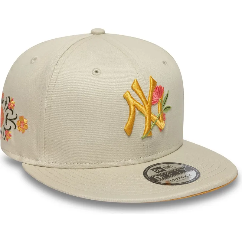 beige-floral-9fifty-snapback-flatcap-der-new-york-yankees-mlb-von-new-era
