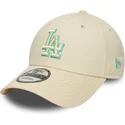 shapka-izvita-bezhov-reguliruem-9forty-team-outline-na-los-angeles-dodgers-mlb-ot-new-era