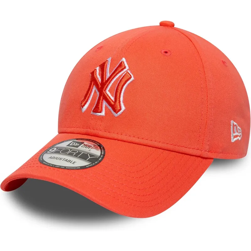 shapka-izvita-oranzhev-reguliruem-9forty-team-outline-na-new-york-yankees-mlb-ot-new-era