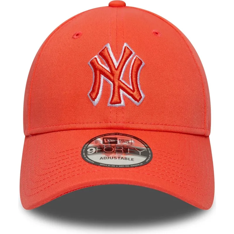 shapka-izvita-oranzhev-reguliruem-9forty-team-outline-na-new-york-yankees-mlb-ot-new-era