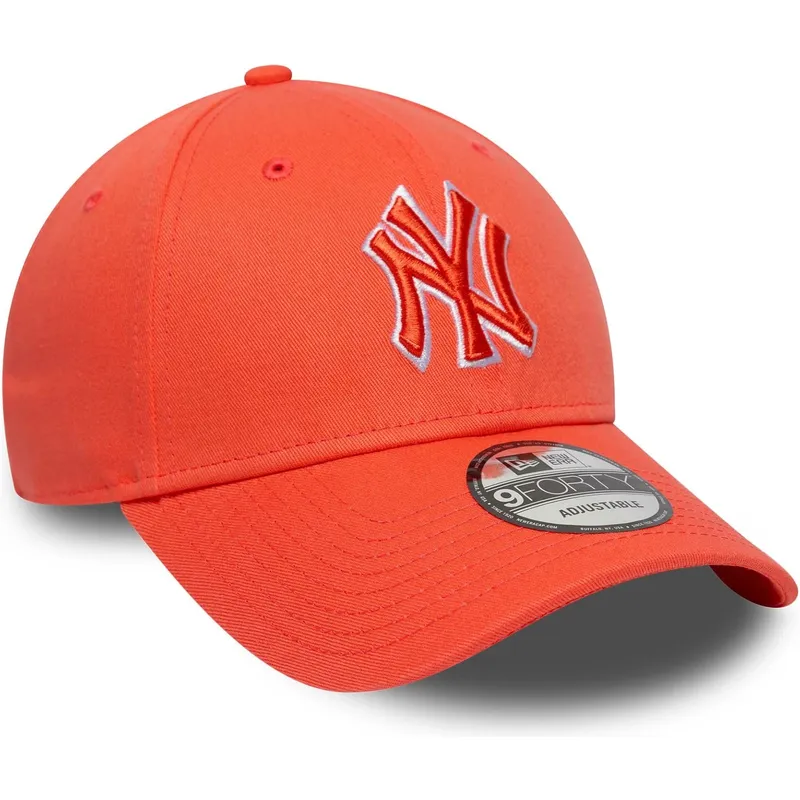 shapka-izvita-oranzhev-reguliruem-9forty-team-outline-na-new-york-yankees-mlb-ot-new-era