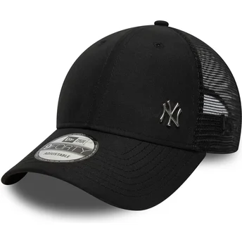 Шапка извита черна регулируема 9FORTY Flawless на New York Yankees MLB от New Era