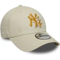 shapka-izvita-bezhov-reguliruem-9forty-floral-icon-na-new-york-yankees-mlb-ot-new-era