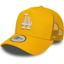 new-era-a-frame-league-essential-los-angeles-dodgers-mlb-yellow-trucker-hat