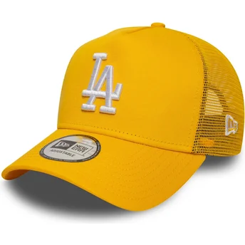 New Era A Frame League Essential Los Angeles Dodgers MLB Yellow Trucker Hat