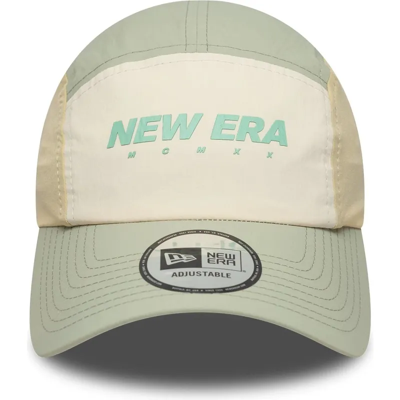 beige-und-grune-verstellbare-curved-cap-runner-tech-von-new-era