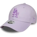 shapka-izvita-violetka-reguliruem-9forty-league-essential-na-los-angeles-dodgers-mlb-ot-new-era