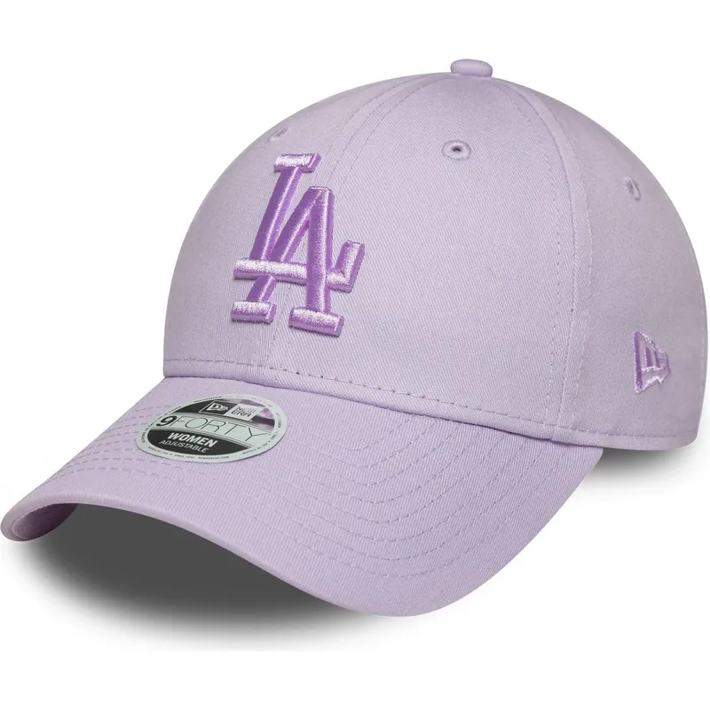 shapka-izvita-violetka-reguliruem-9forty-league-essential-na-los-angeles-dodgers-mlb-ot-new-era