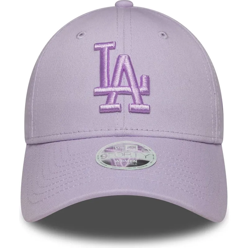 shapka-izvita-violetka-reguliruem-9forty-league-essential-na-los-angeles-dodgers-mlb-ot-new-era