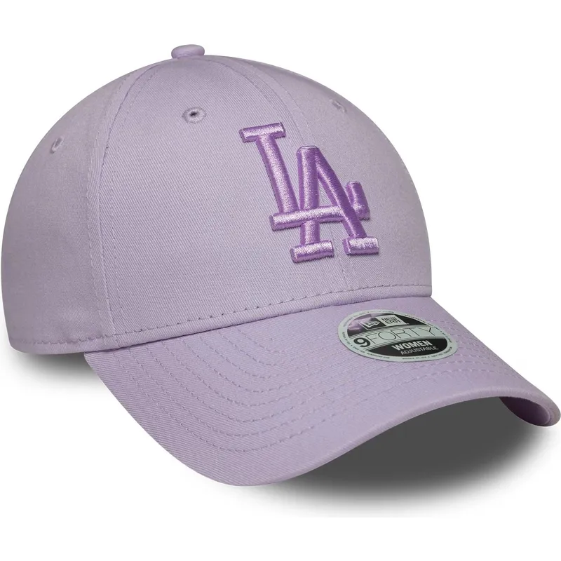 shapka-izvita-violetka-reguliruem-9forty-league-essential-na-los-angeles-dodgers-mlb-ot-new-era