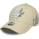 shapka-izvita-bezhov-reguliruem-9forty-floral-icon-na-los-angeles-dodgers-mlb-ot-new-era