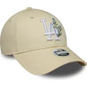 shapka-izvita-bezhov-reguliruem-9forty-floral-icon-na-los-angeles-dodgers-mlb-ot-new-era