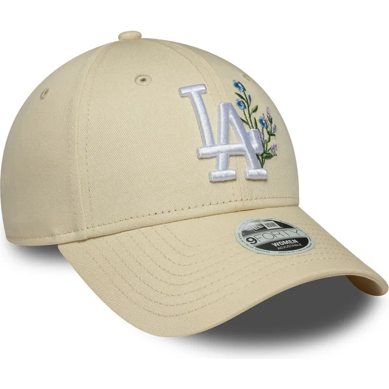 shapka-izvita-bezhov-reguliruem-9forty-floral-icon-na-los-angeles-dodgers-mlb-ot-new-era