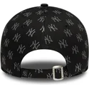 schwarze-gebogene-verstellbare-damenkappe-9forty-monogram-der-new-york-yankees-mlb-von-new-era