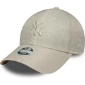 shapka-izvita-bezhov-reguliruem-9forty-woven-na-new-york-yankees-mlb-ot-new-era