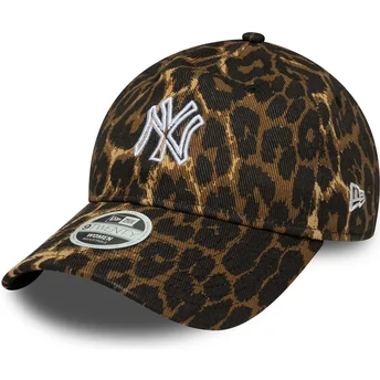 Casquette courbée léopard ajustable pour femme 9TWENTY Outline New York Yankees MLB New Era