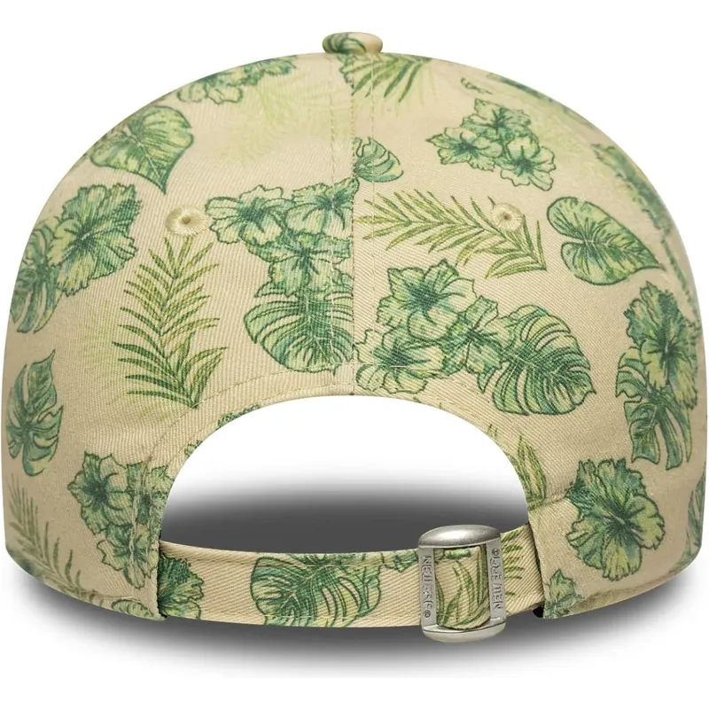 new-era-new-york-yankees-mlb-9twenty-all-over-print-tropical-beige-justerbar-kvindekasket-med-buet-skygge