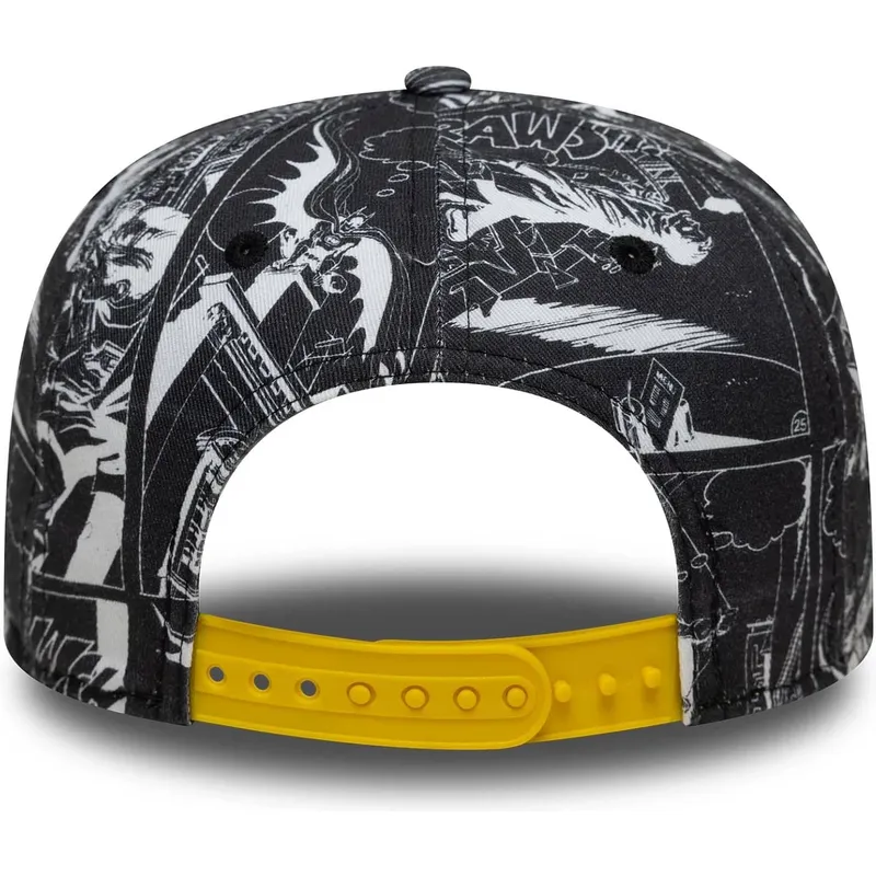 shapka-ploska-cherna-snapbek-za-deca-9fifty-all-over-print-na-batman-dc-comics-ot-new-era