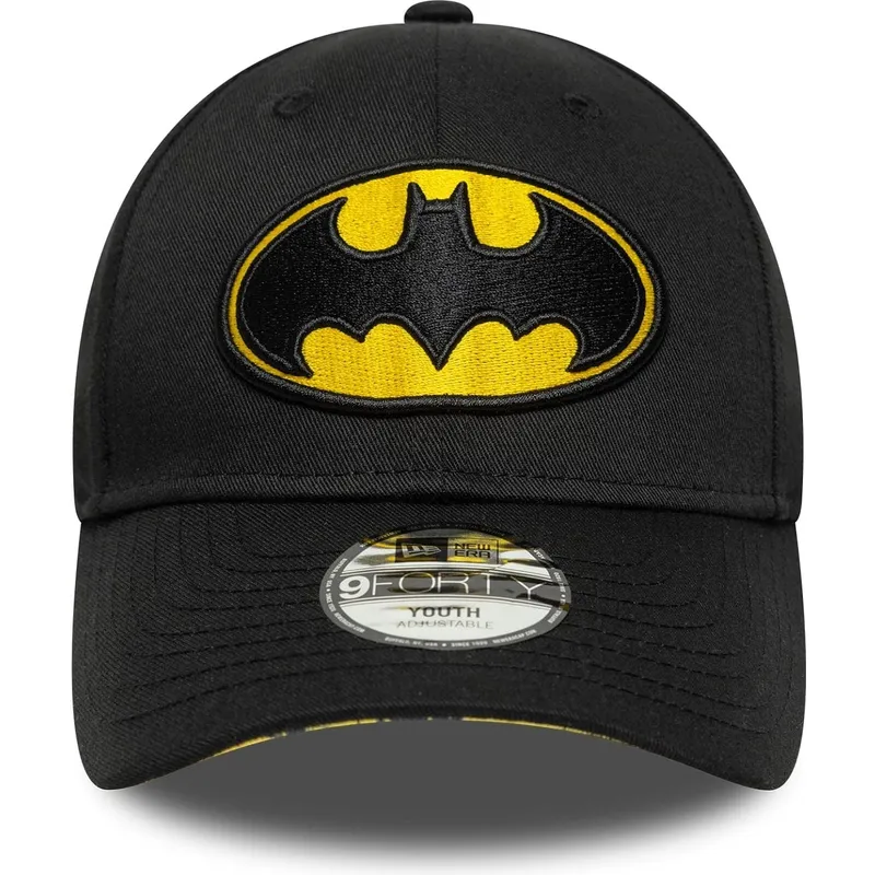 new-era-9forty-batman-dc-comics-all-over-print-justerbar-sort-buet-kasket-til-drenge