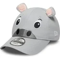 gra-justerbar-buet-kasket-til-born-9forty-animal-fra-new-era