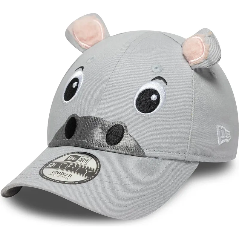 gra-justerbar-buet-kasket-til-born-9forty-animal-fra-new-era