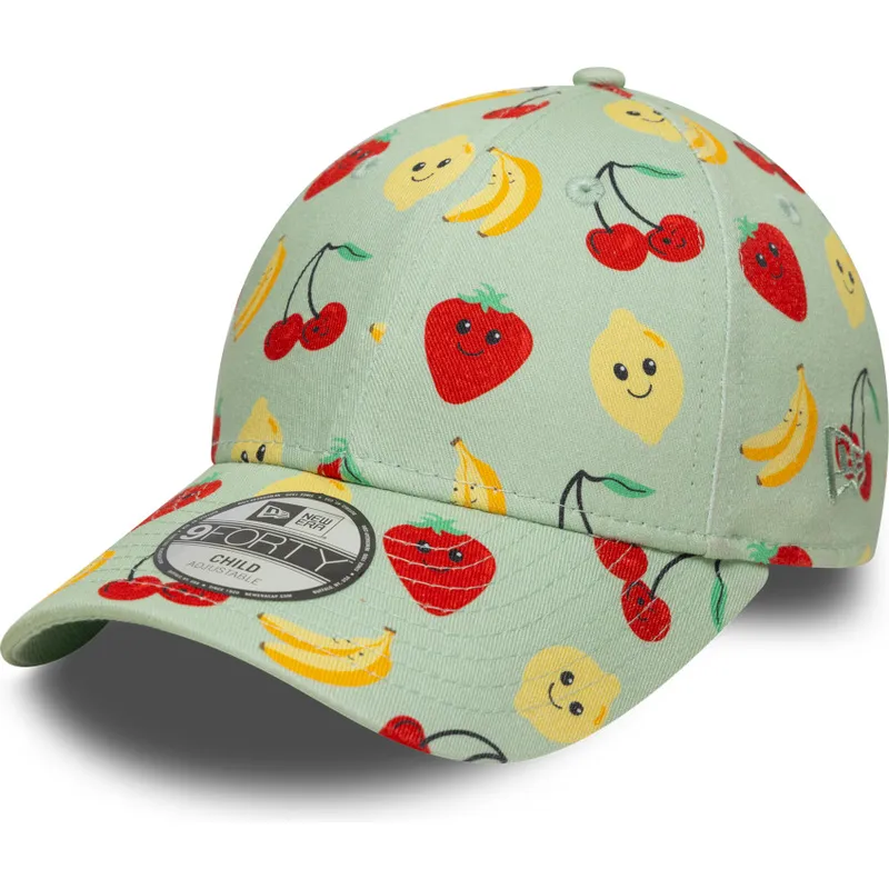 shapka-izvita-zelena-reguliruem-za-deca-9forty-all-over-print-fruit-ot-new-era