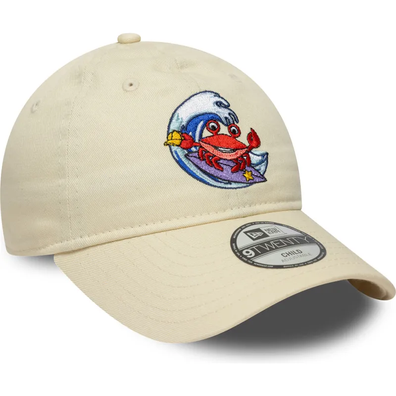 beige-justerbar-buet-kasket-til-drenge-9twenty-surf-crew-fra-new-era