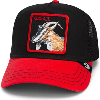 Schwarze und rote Trucker-Kappe The Goat Steer Fab Farm von Goorin Bros.