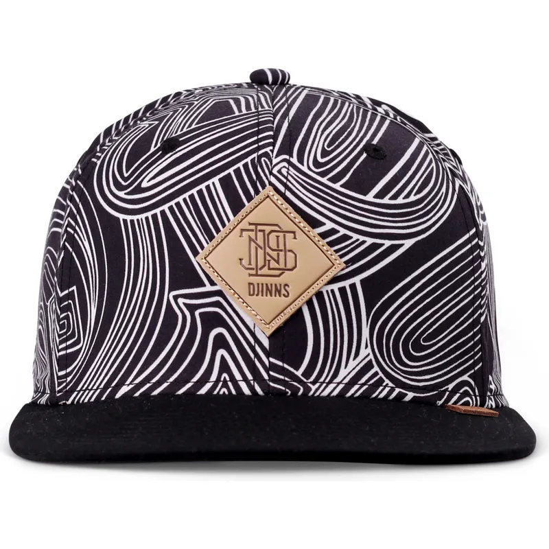 schwarze-flache-snapback-kappe-ma-pattern-von-djinns