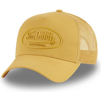 Шапка извита тракер жълт снапбек LOG13 от Von Dutch