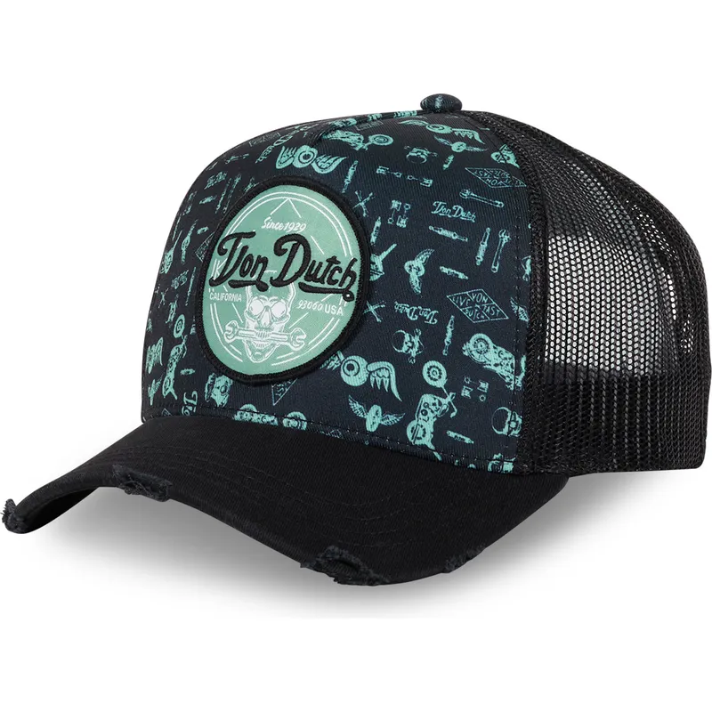 shapka-izvita-traker-sinya-snapbek-print04-ot-von-dutch
