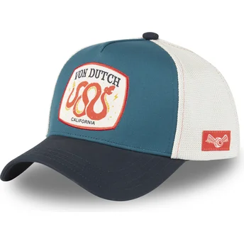 Casquette trucker bleue et blanche WILD03 Von Dutch