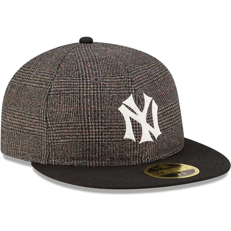 schwarze-enganliegende-flatcap-59fifty-day-retro-crown-der-new-york-yankees-mlb-von-new-era