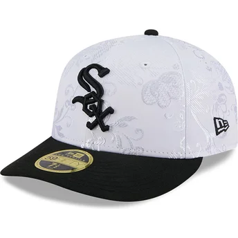Chicago White Sox MLB New Era 59FIFTY Day Low Profile hvid og sort justerbar cap