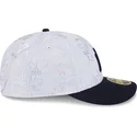 marineblaue-und-weisse-flache-fitted-kappe-59fifty-day-low-profile-der-new-york-yankees-mlb-von-new-era