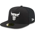 schwarze-enganliegende-flat-cap-59fifty-day-a-frame-der-chicago-bulls-nba-von-new-era