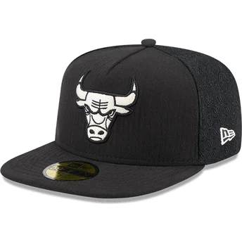 Casquette plate noire ajustée 59FIFTY Day A Frame Chicago Bulls NBA New Era