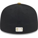schwarze-und-gelbe-anliegende-flatcap-mit-goldenem-logo-59fifty-day-von-new-york-yankees-mlb-von-new-era