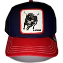 marinebla-og-rod-trucker-cap-med-tyr-raging-bull-fab-farm-fra-goorin-bros