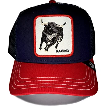 Goorin Bros. Raging Bull Fab Farm marineblå og rød trucker cap