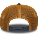 casquette-trucker-bleue-marine-et-marron-9seventy-stretch-snap-debossed-logo-new-york-yankees-mlb-new-era