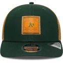 casquette-trucker-verte-et-marron-9seventy-stretch-snap-debossed-logo-oakland-athletics-mlb-new-era