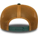 casquette-trucker-verte-et-marron-9seventy-stretch-snap-debossed-logo-oakland-athletics-mlb-new-era