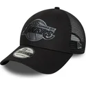schwarze-verstellbare-trucker-cap-mit-grauem-logo-9forty-der-los-angeles-lakers-nba-von-new-era