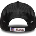 schwarze-verstellbare-trucker-kappe-mit-grauem-logo-9forty-der-los-angeles-lakers-nba-von-new-era